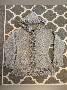 Native Knit Wool Full Zip Sweater Hand Knit in Ecuador
